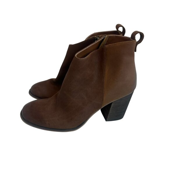 BP Lance-Lea Brown Booties High Heel Round Toe Block Heel Size 10 Women's - Picture 2 of 9